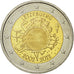Luxembourg, 2 Euro, 10 ans de l'Euro, 2012, MS(63), Bi-Metallic