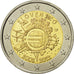 Slovakia, 2 Euro, 10 ans de l'Euro, 2012, MS(63), Bi-Metallic