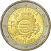 Slovenia, 2 Euro, 10 ans de l'Euro, 2012, MS(63), Bi-Metallic