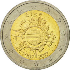 IRELAND REPUBLIC, 2 Euro, 10 ans de l'Euro, 2012, MS(63), Bi-Metallic
