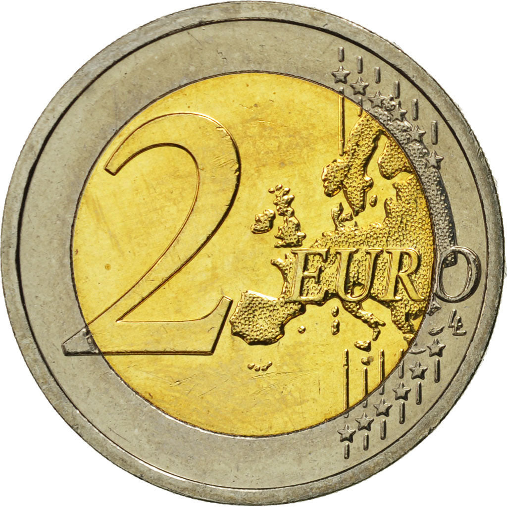 IRELAND REPUBLIC, 2 Euro, 10 ans de l'Euro, 2012, MS(63), Bi-Metallic