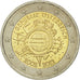 Österreich, 2 Euro, 10 ans de l'Euro, 2012, UNZ, Bi-Metallic