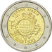 Cypr, 2 Euro, 10 ans de l'Euro, 2012, MS(63), Bimetaliczny