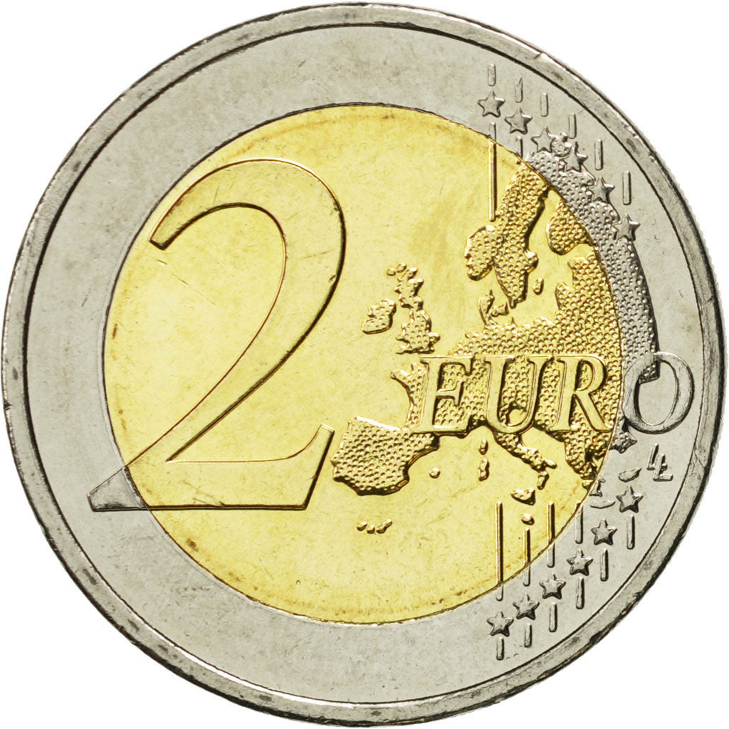 Cyprus, 2 Euro, 10 ans de l'Euro, 2012, MS(63), Bi-Metallic