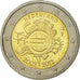 Holandia, 2 Euro, 10 ans de l'Euro, 2012, Utrecht, MS(60-62), Bimetaliczny