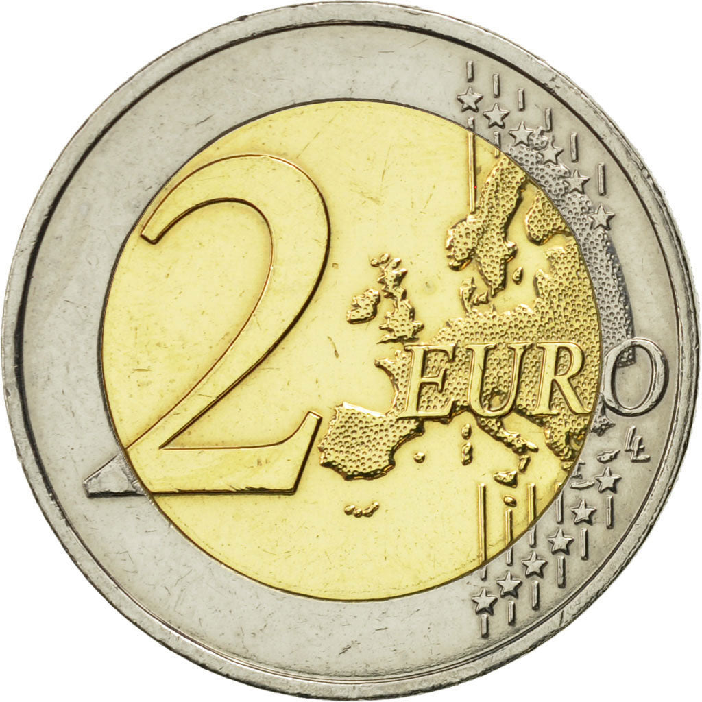 Coin, France, 2 Euro, Traité de Rome 50 ans, 2007, MS(63), Bi-Metallic