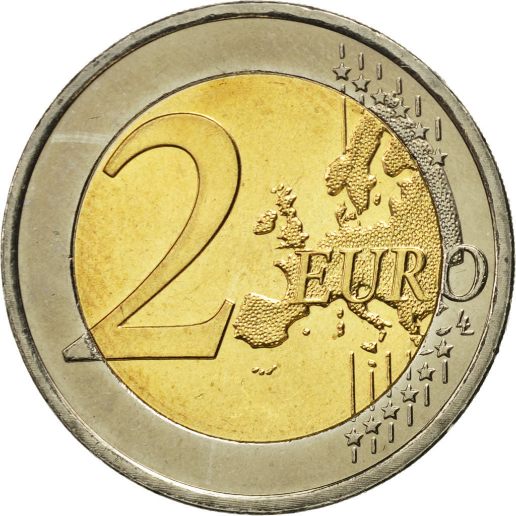 Netherlands, 2 Euro, Traité de Rome 50 ans, 2007, MS(63), Bi-Metallic