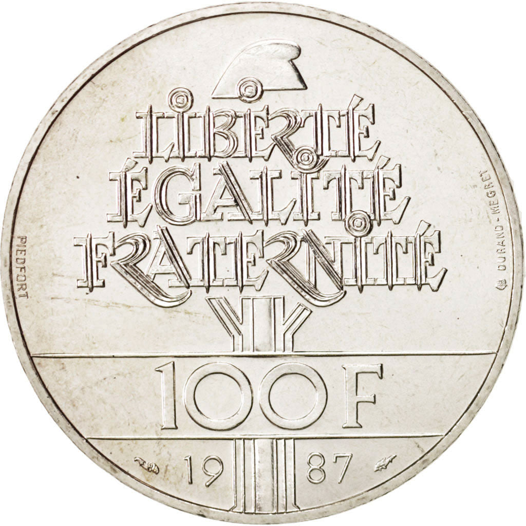 Francia, 100 Francs, 1987, Paris, SPL, Argento, KM:P991a