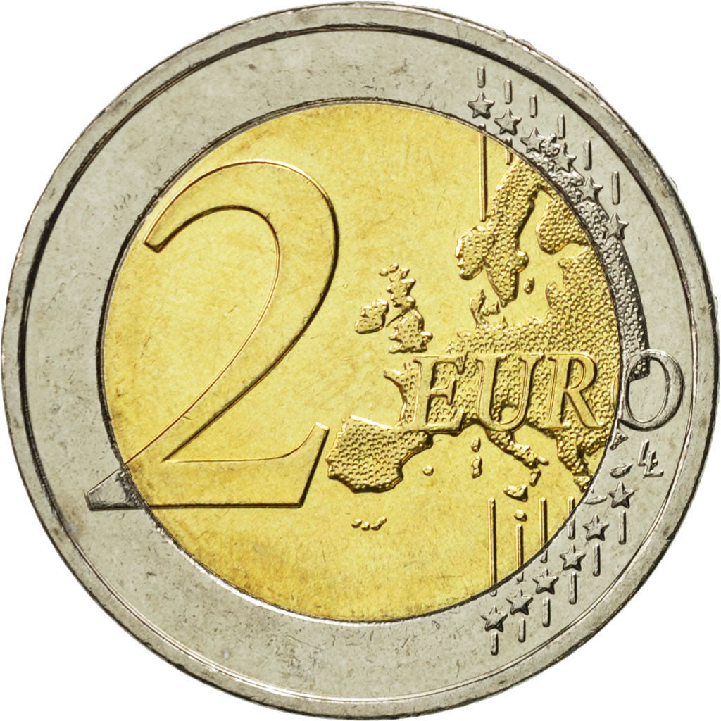 Greece, 2 Euro, Traité de Rome 50 ans, 2007, MS(63), Bi-Metallic