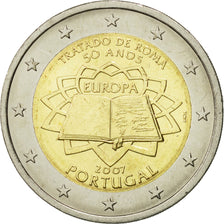 Portugal, 2 Euro, Traité de Rome 50 ans, 2007, MS(63), Bi-Metallic