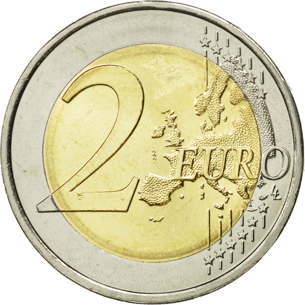Portugal, 2 Euro, Traité de Rome 50 ans, 2007, MS(63), Bi-Metallic