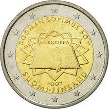 Finland, 2 Euro, Traité de Rome 50 ans, 2007, MS(63), Bi-Metallic