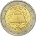 Austria, 2 Euro, Traité de Rome 50 ans, 2007, MS(60-62), Bi-Metallic