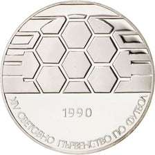 Moneda, Bulgaria, 25 Leva, 1990, FDC, Plata, KM:192