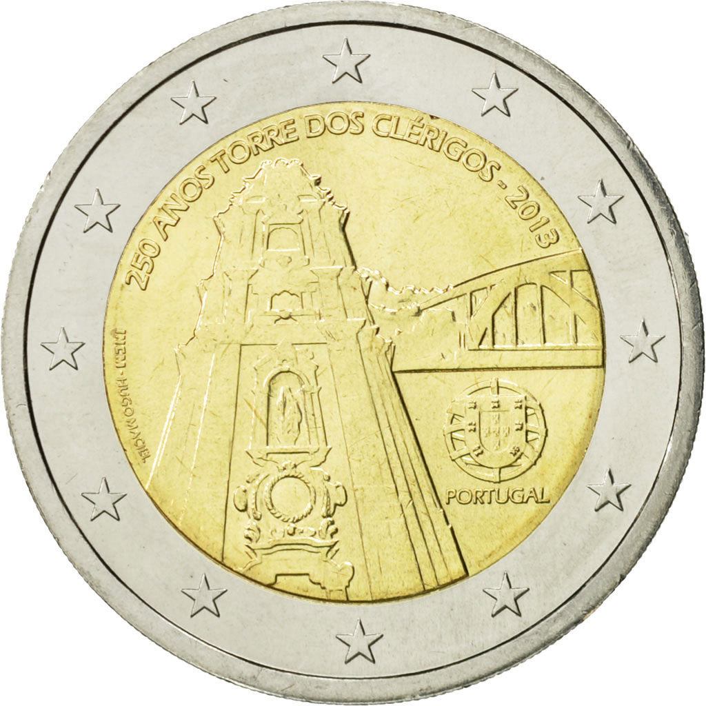 Portugal, 2 Euro, 250 anos, 2013, Lisbon, MS(63), Bimetaliczny