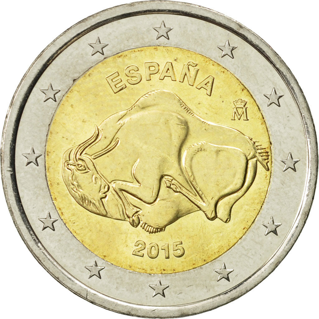 Spain, 2 Euro, 2015, MS(63), Bi-Metallic