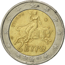 Greece, 2 Euro, 2002, EF(40-45), Bi-Metallic, KM:188