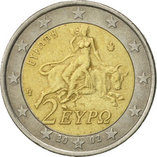 Greece, 2 Euro, 2002, EF(40-45), Bi-Metallic, KM:188