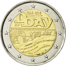 Coin, France, 2 Euro, D-Day, 2014, MS(63), Bi-Metallic