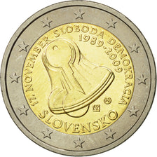 Słowacja, 2 Euro, Freedom, 2009, Kremnica, MS(63), Bimetaliczny, KM:107
