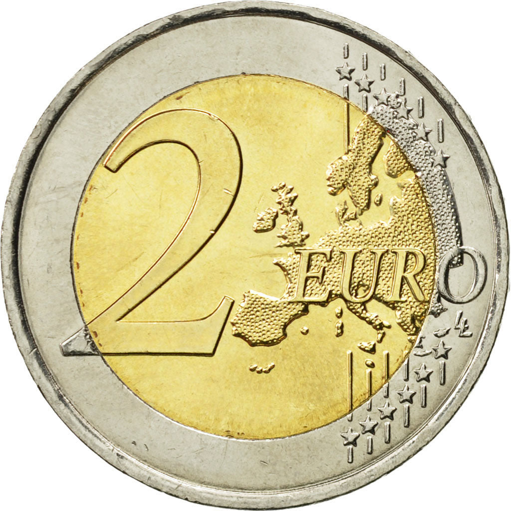 Coin, France, 2 Euro, Baron Pierre Coubertin, 2013, MS(63), Bi-Metallic, KM:2102