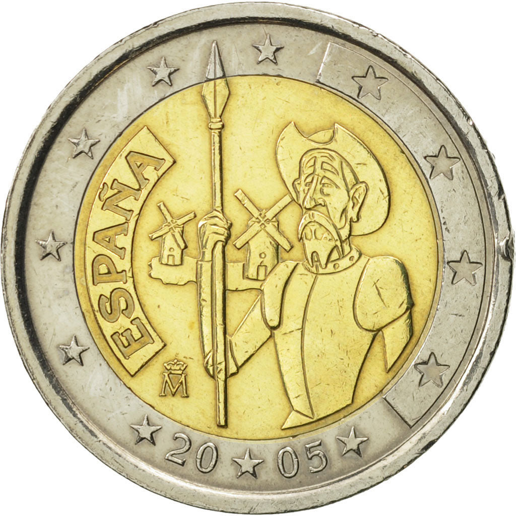 Spain, 2 Euro, Don Quichotte, 2005, MS(63), Bi-Metallic, KM:1063