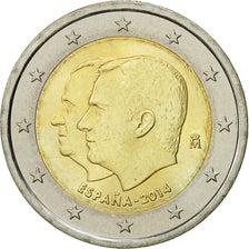 Hiszpania, 2 Euro, Philippe VI, 2014, Madrid, MS(63), Bimetaliczny