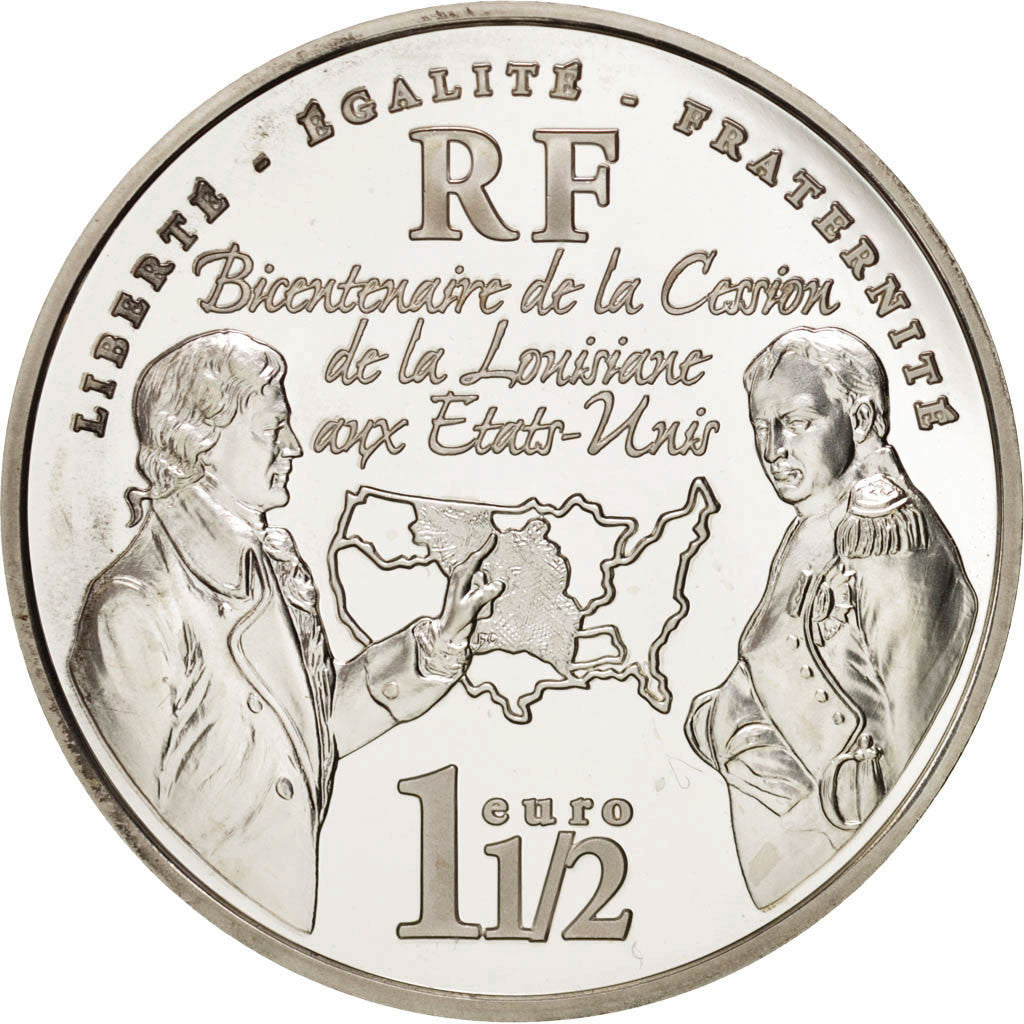Francia, 1-1/2 Euro, 2003, SPL+, Argento, KM:1336