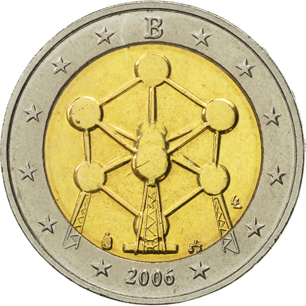 Belgium, 2 Euro, Atomium, 2006, MS(63), Bi-Metallic, KM:241