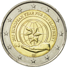Belgium, 2 Euro, European Year for Development, 2015, MS(63), Bi-Metallic