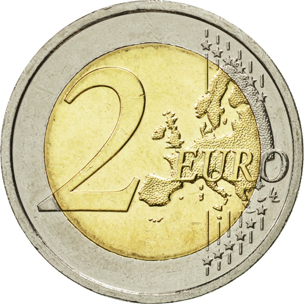 IRELAND REPUBLIC, 2 Euro, Drapeau européen, 2015, MS(63), Bi-Metallic