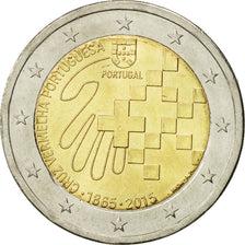 Portugal, 2 Euro, Croix Rouge, 2015, MS(63), Bi-Metallic