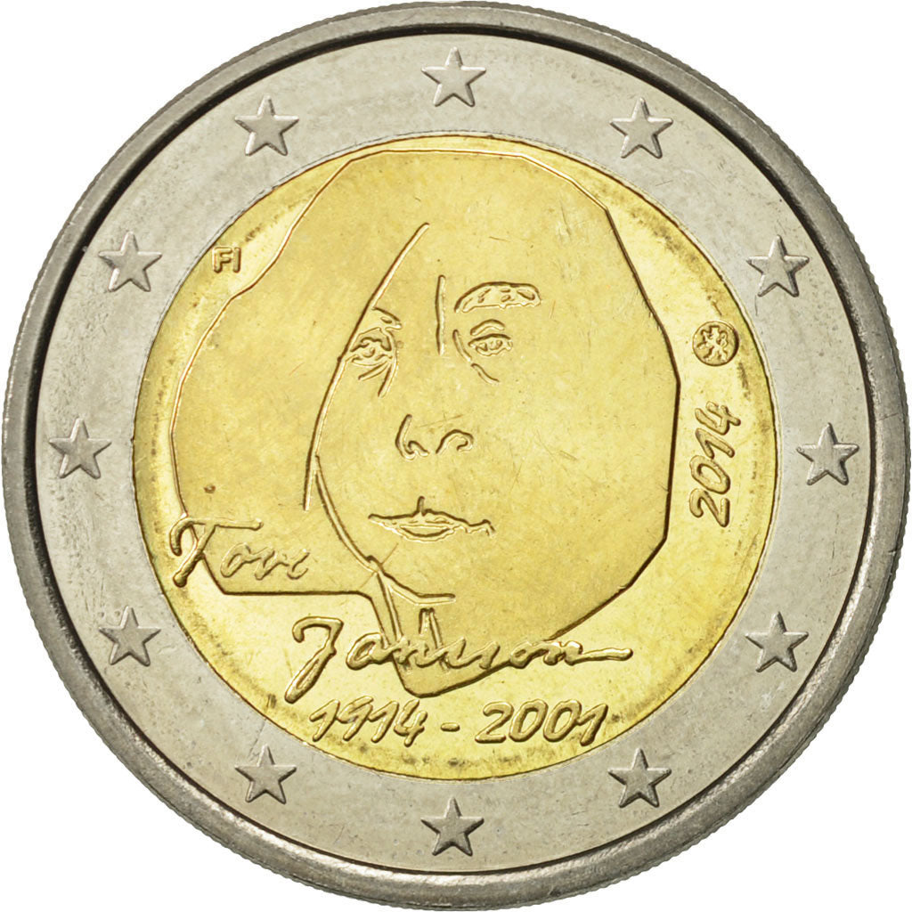 Finland, 2 Euro, Tove Jansson, 2014, PR, Bi-Metallic