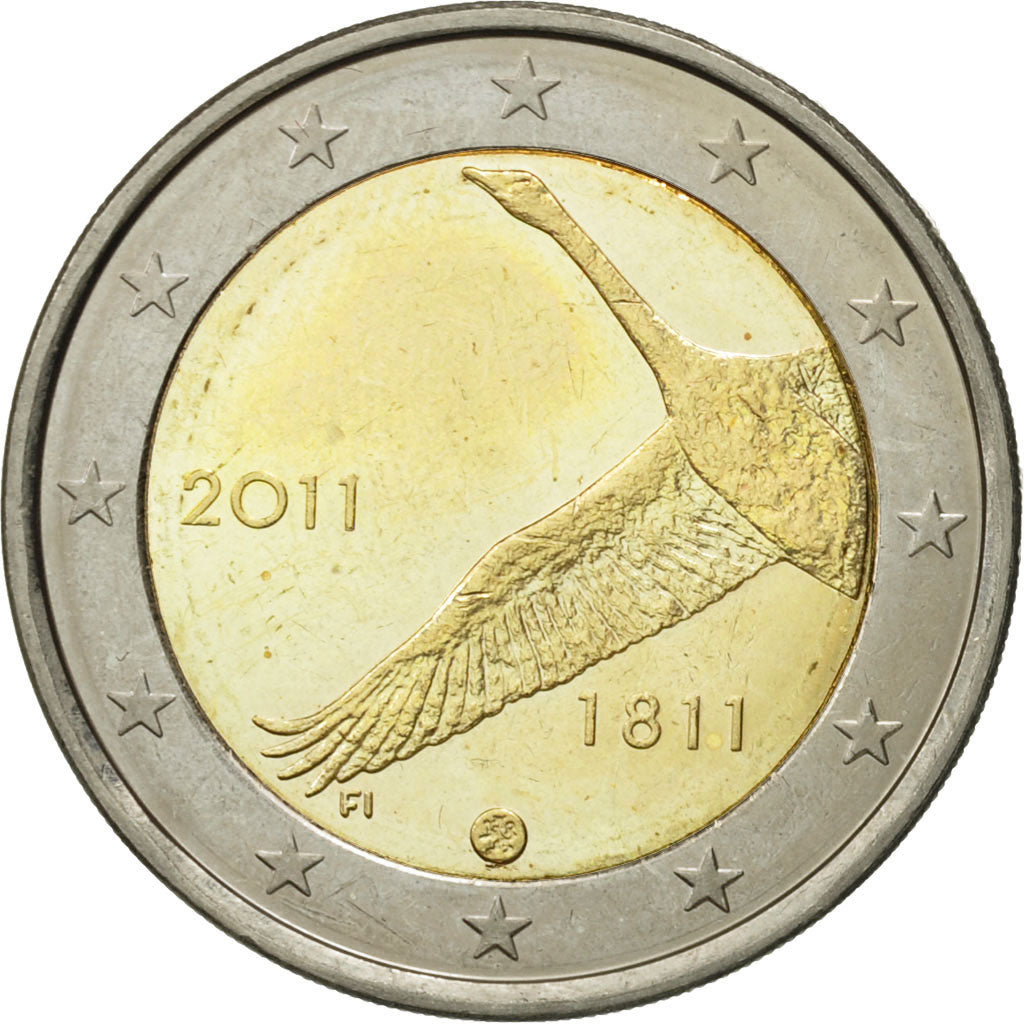 Finland, 2 Euro, Bank, 2011, MS(63), Bi-Metallic, KM:163