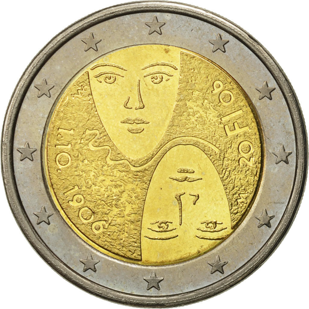 Finland, 2 Euro, Universal Suffrage, 2006, MS(63), Bi-Metallic, KM:125