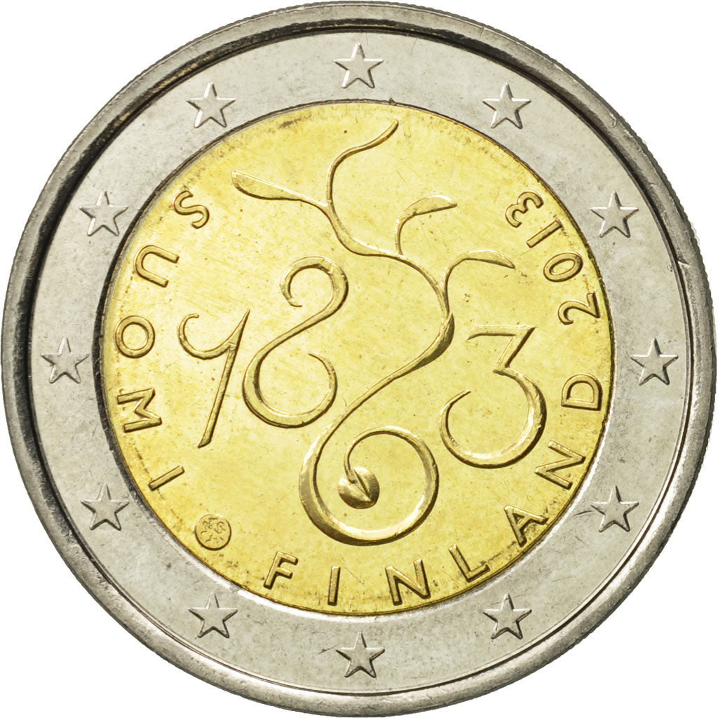 Finland, 2 Euro, Parlement de 1863, 2013, MS(63), Bi-Metallic