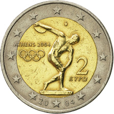 Greece, 2 Euro, Olympics Athens, 2004, AU(55-58), Bi-Metallic, KM:209