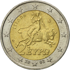 Grecia, 2 Euro, 2002, MBC, Bimetálico, KM:188