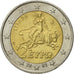 Grecia, 2 Euro, 2002, MBC, Bimetálico, KM:188