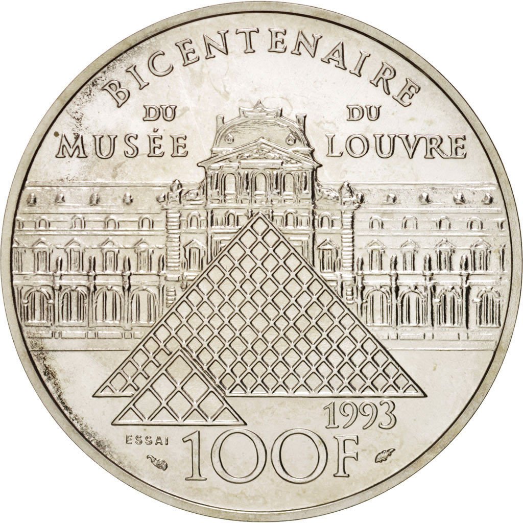 France, 100 Francs, 1993, Paris, Mona Lisa - Louvre, KM:1017