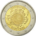 Luxembourg, 2 Euro, 10 ans de l'Euro, 2012, MS(63), Bi-Metallic, KM:119
