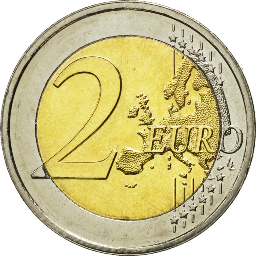 Luxembourg, 2 Euro, 10 ans de l'Euro, 2012, MS(63), Bi-Metallic, KM:119
