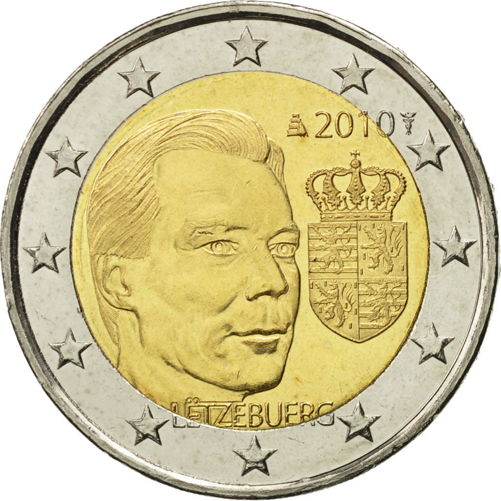 Luxembourg, 2 Euro, Grand-Duc Henri, 2010, MS(63), Bi-Metallic, KM:115