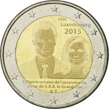 Luksemburg, 2 Euro, Grand-Duc Henri, 2015, Utrecht, MS(63), Bimetaliczny