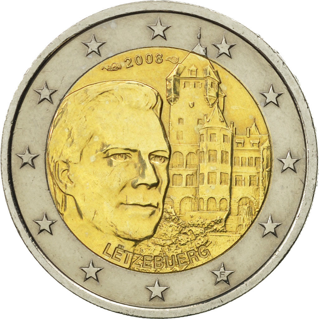 Luxembourg, 2 Euro, Colmar-Berg, 2008, MS(63), Bi-Metallic, KM:96