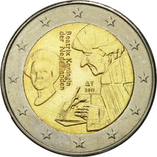 Netherlands, 2 Euro, Erasme, 2011, MS(63), Bi-Metallic, KM:298