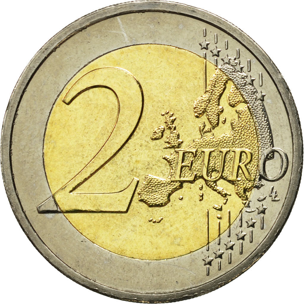Netherlands, 2 Euro, Erasme, 2011, MS(63), Bi-Metallic, KM:298