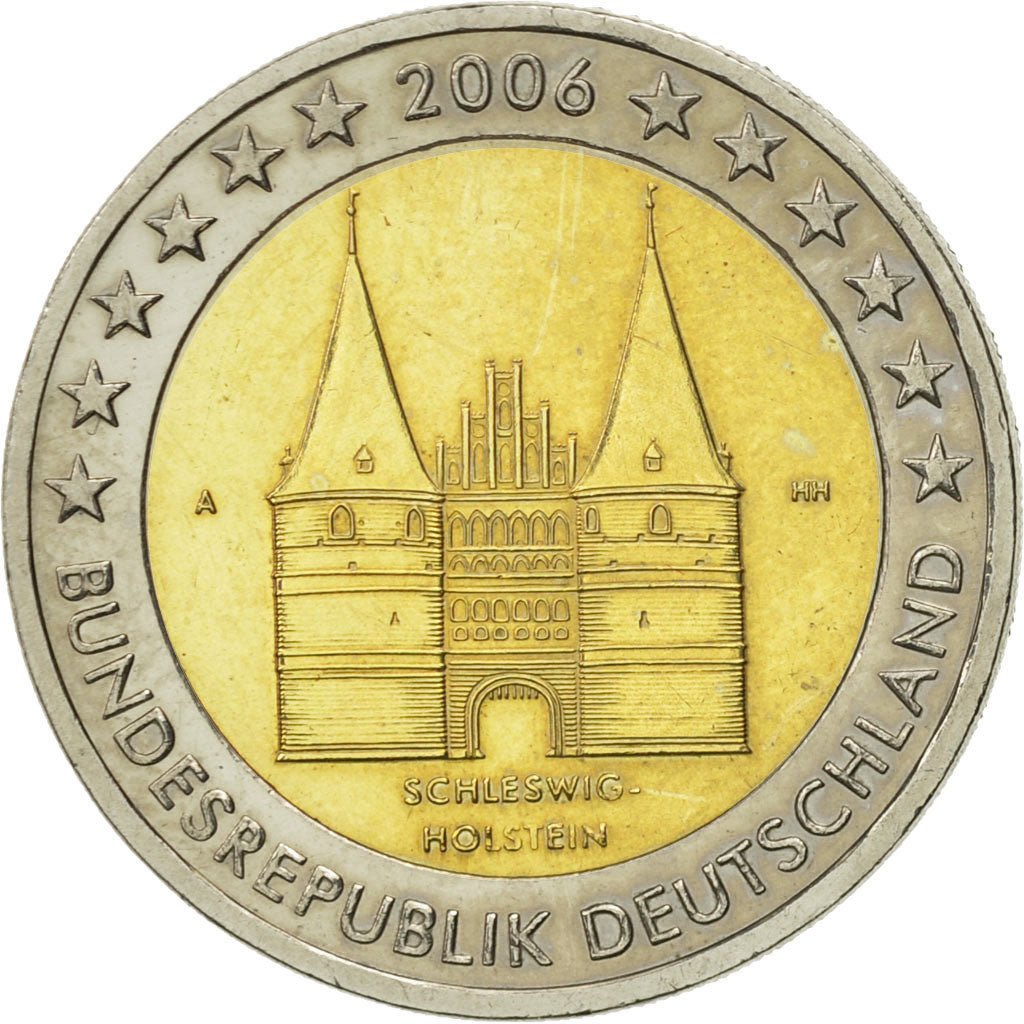 GERMANY - FEDERAL REPUBLIC, 2 Euro, Schleswig-Holstein, 2006, MS(63)