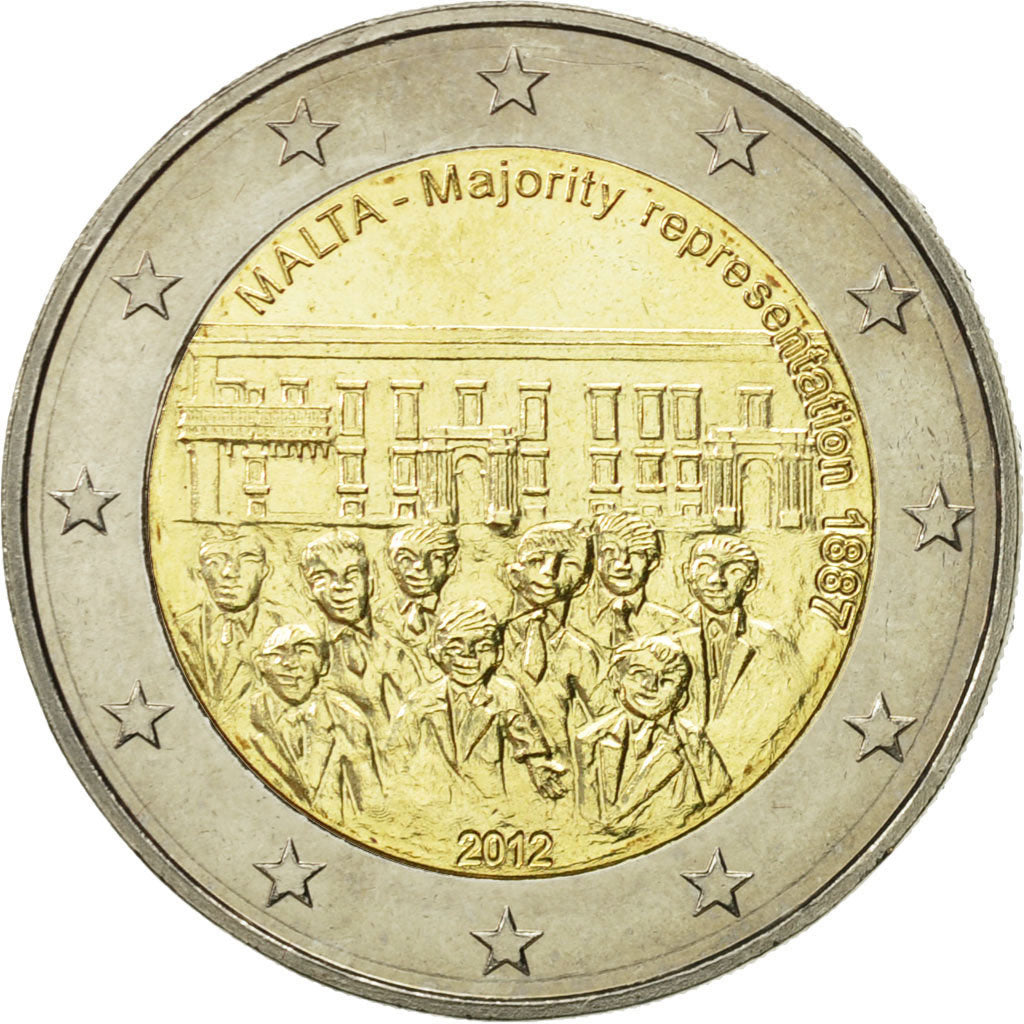 Malta, 2 Euro, Majority representation, 2012, UNZ, Bi-Metallic, KM:145