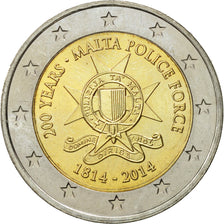 Malta, 2 Euro, 200 years, 2014, SC, Bimetálico